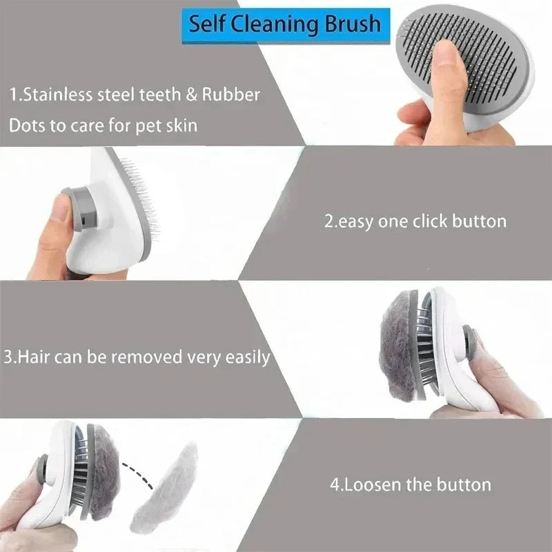 Self-Cleaning Pet Hair Brush