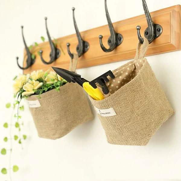 Cotton-Linen Hanging Storage Organizer