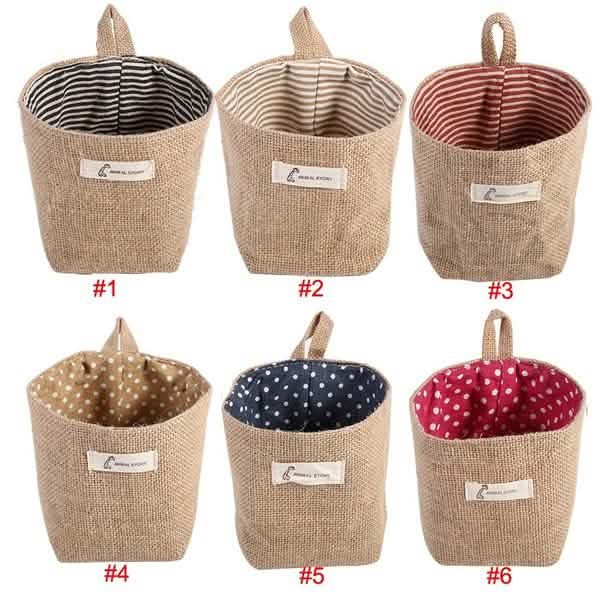 Cotton-Linen Hanging Storage Organizer