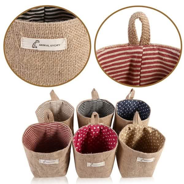 Cotton-Linen Hanging Storage Organizer