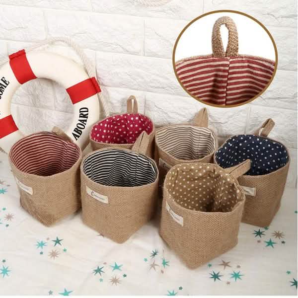 Cotton-Linen Hanging Storage Organizer