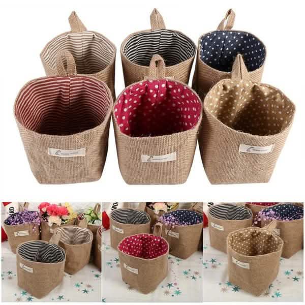 Cotton-Linen Hanging Storage Organizer