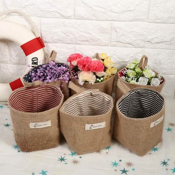 Cotton-Linen Hanging Storage Organizer